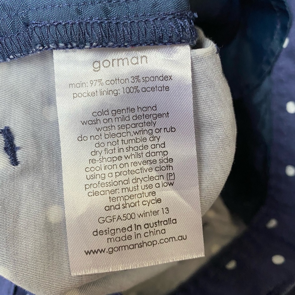 Gorman Women Blue Polka Dots Skinny Jeans Pants Sz AU6 W24 L29 - Picture 6 of 9